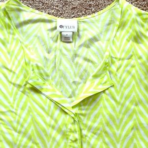 3/4 Sleeve Lime/Yellow Shirt